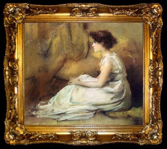 framed  Jones, Francis Coates Woman in White, ta009-2